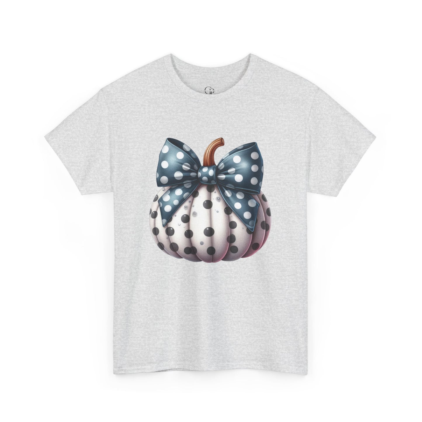 Polka Dot Pumpkin Charm Unisex Heavy Cotton Tee