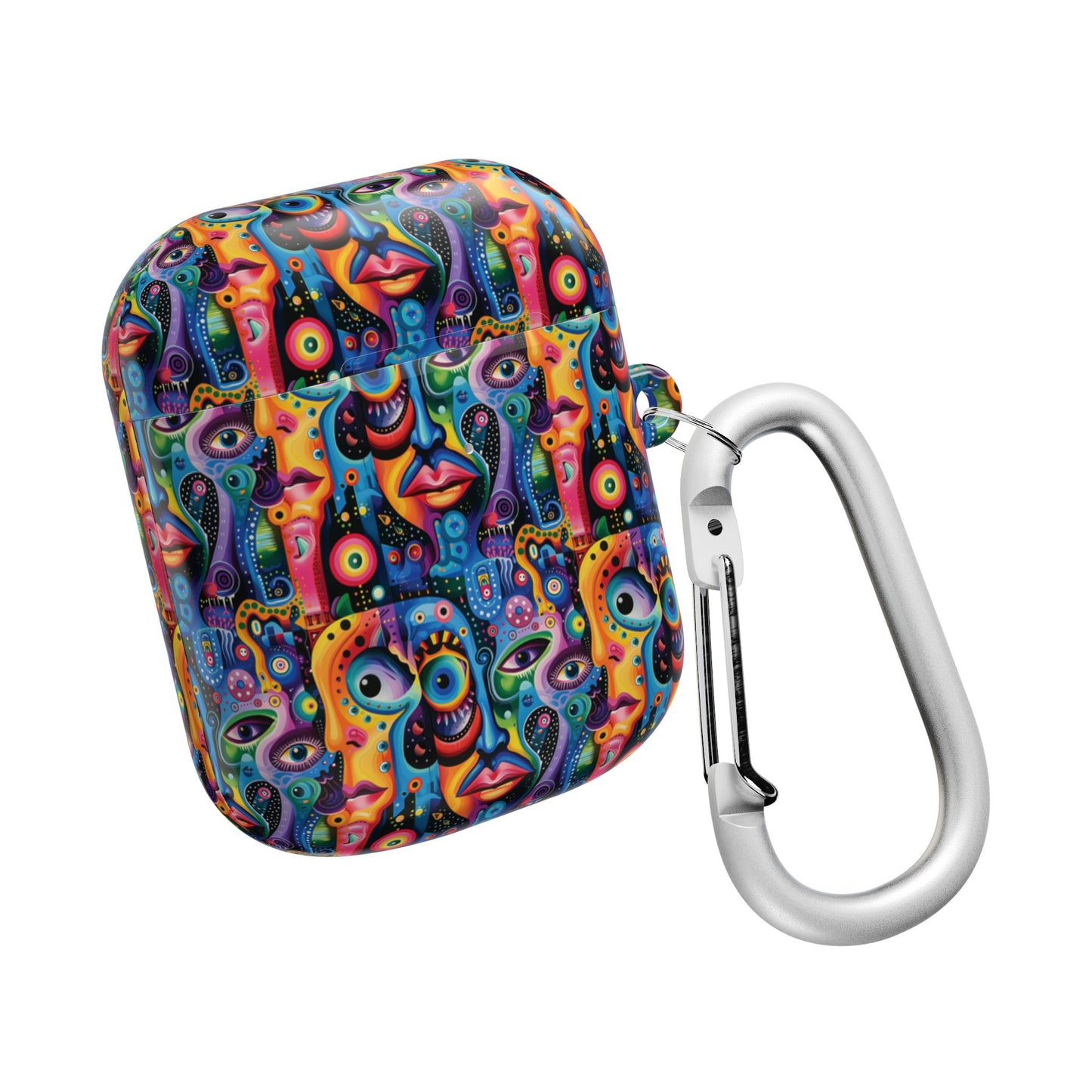 Psychedelic Visions Colorful Artistic AirPod Case - Unique Design for Music Lovers