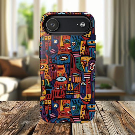 Vibrant Artistic Phone Case | Tough Magnetic Cases | Unique Gift for Art Lovers, Colorful Accessory, iPhone 14, 15, 16, 17 Case.