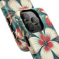 Tough Floral Phone Case, Tropical Hibiscus Design, Gift for Her, Summer Accessory, Customizable Phone Cover