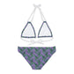 Purple Tropical Bliss Strappy Bikini Set (AOP)- (PY)