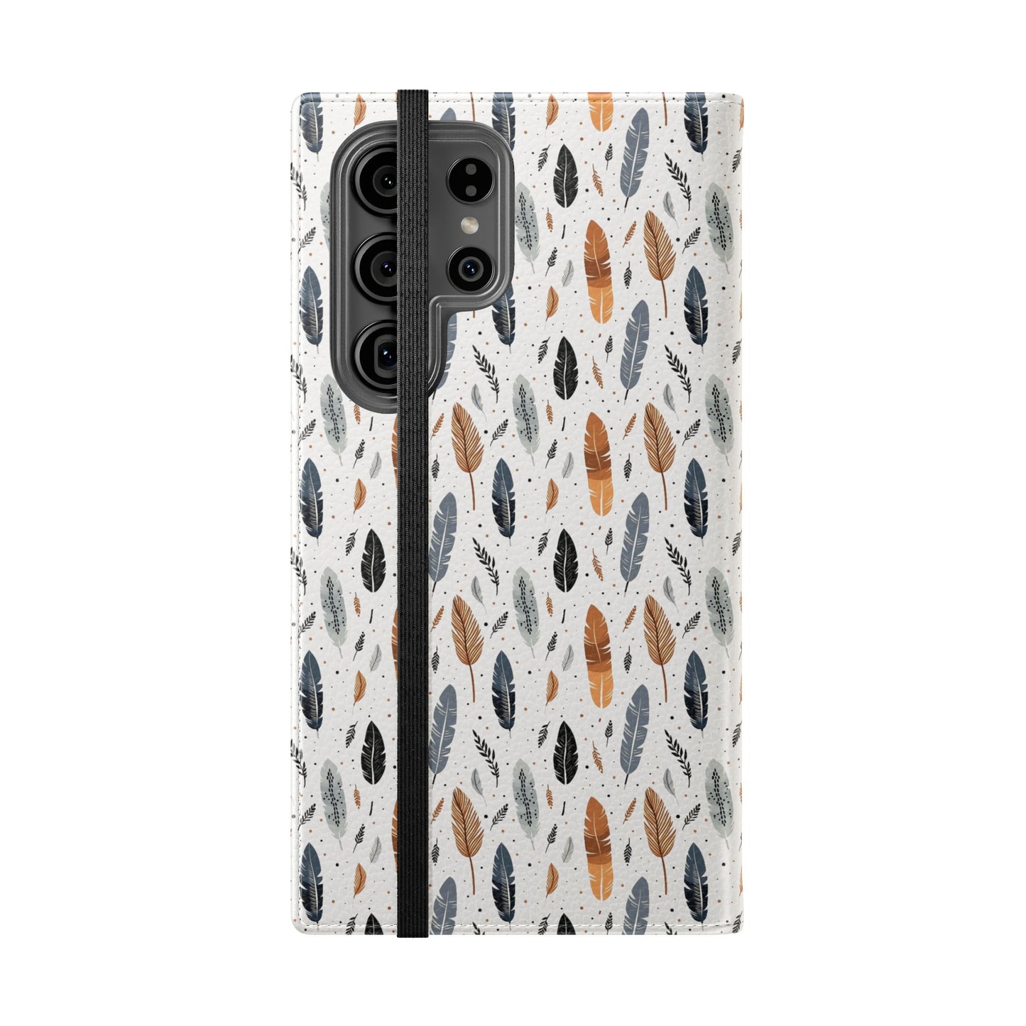 Whispering Feathers iPhone and Samsung Flip Cases