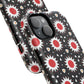 Crimson Spark Radiance Bold Floral Magnetic iPhone Cases, Stylish Tough Cases, Unique iPhone Accessories, Perfect Gift for Her, Trendy Tech Gear.