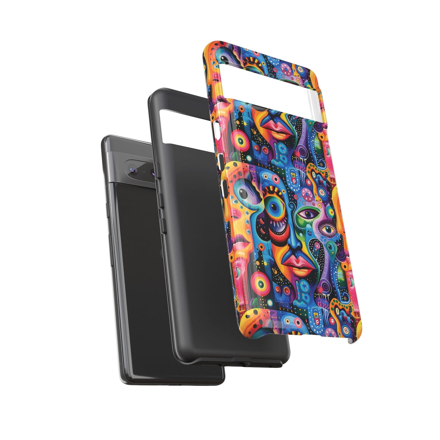 Psychedelic Visions Vibrant Samsung, iPhone and Google Pixel Phone Cases - Colorful Artistic Design