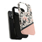 Personalized Floral Blush Garden Whisper Tough Magnetic MagSafe® iPhone® 13, 14, 15, 16, 17, Pro, Pro Max, Plus Cases (Custom Name).