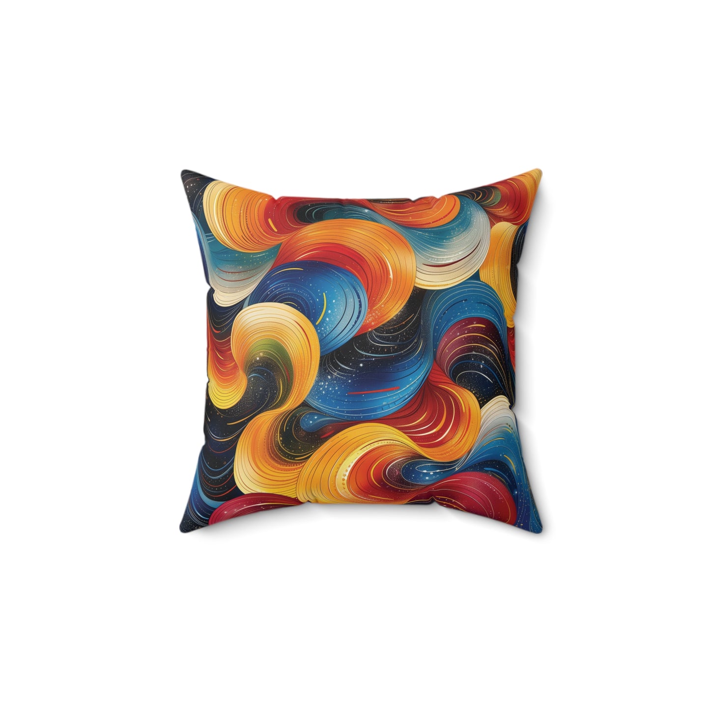 Cosmic Swirl Spun Polyester Square Pillow