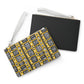 Tribal Vibes Clutch Bag - Vegan Leather Saffiano Pattern Fashionista On-the-Go Zip Fastening Wrist Strap.