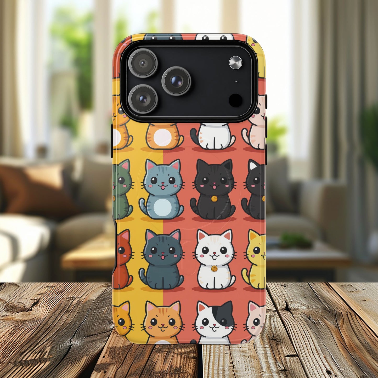 Cute Cat Magnetic Phone Cases for Pet Lovers, Durable Cases, Animal Design, Fun Gift, Unique Accessories