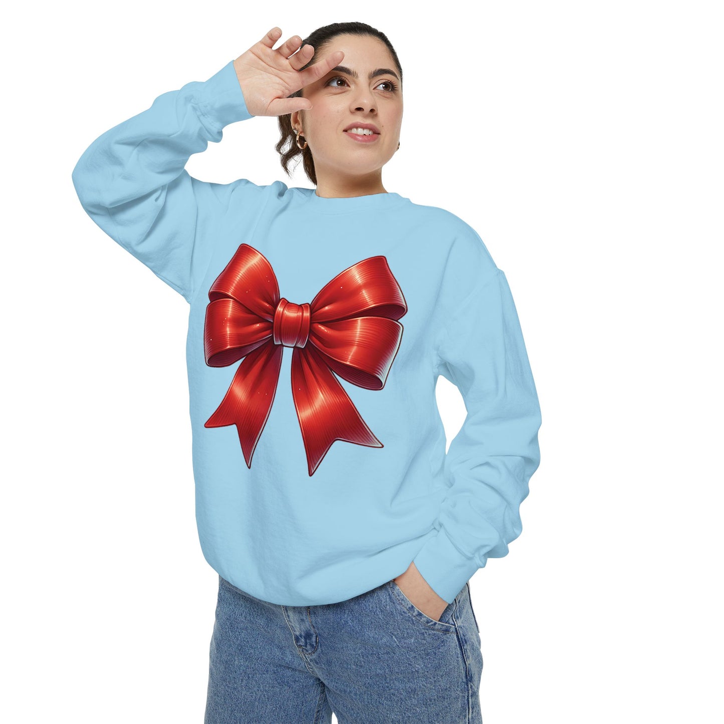 Bow Charm Valentines Unisex Comfort Colors Garment-Dyed Sweatshirt