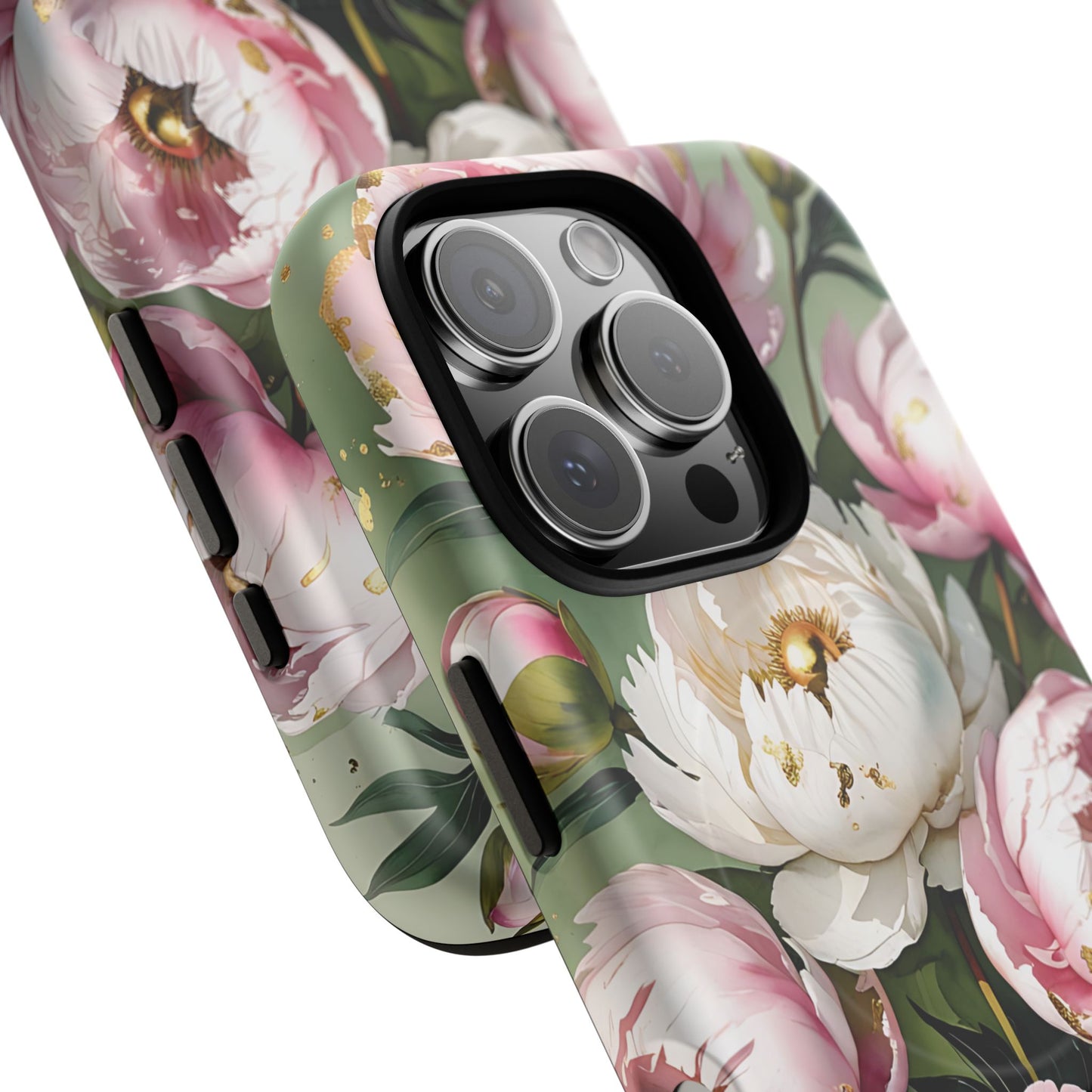 Floral Peonies Tough Magnetic Phone Cases, Durable Floral Phone Cover, Chic Flower Case, Stylish Phone Protector, Gift for Her