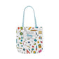 Personalized Classroom Couture Composition Book Inspired Canvas Tote Bag with Colorful Straps, Cute School Bag, Eco-Friendly Tote, Back to School Shopping Bag, Teacher Gift Idea