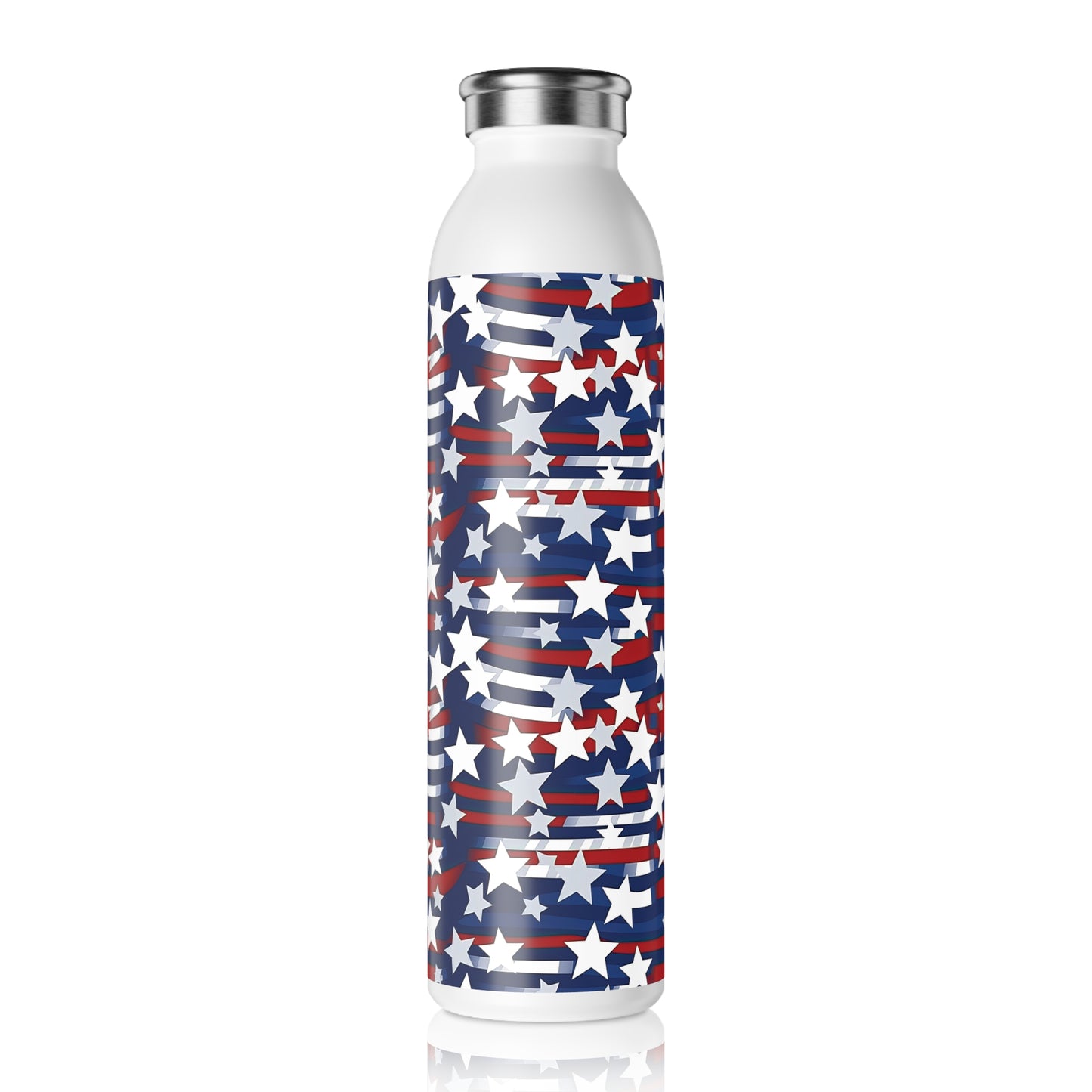 Patriotic Waves Slim Water Bottle