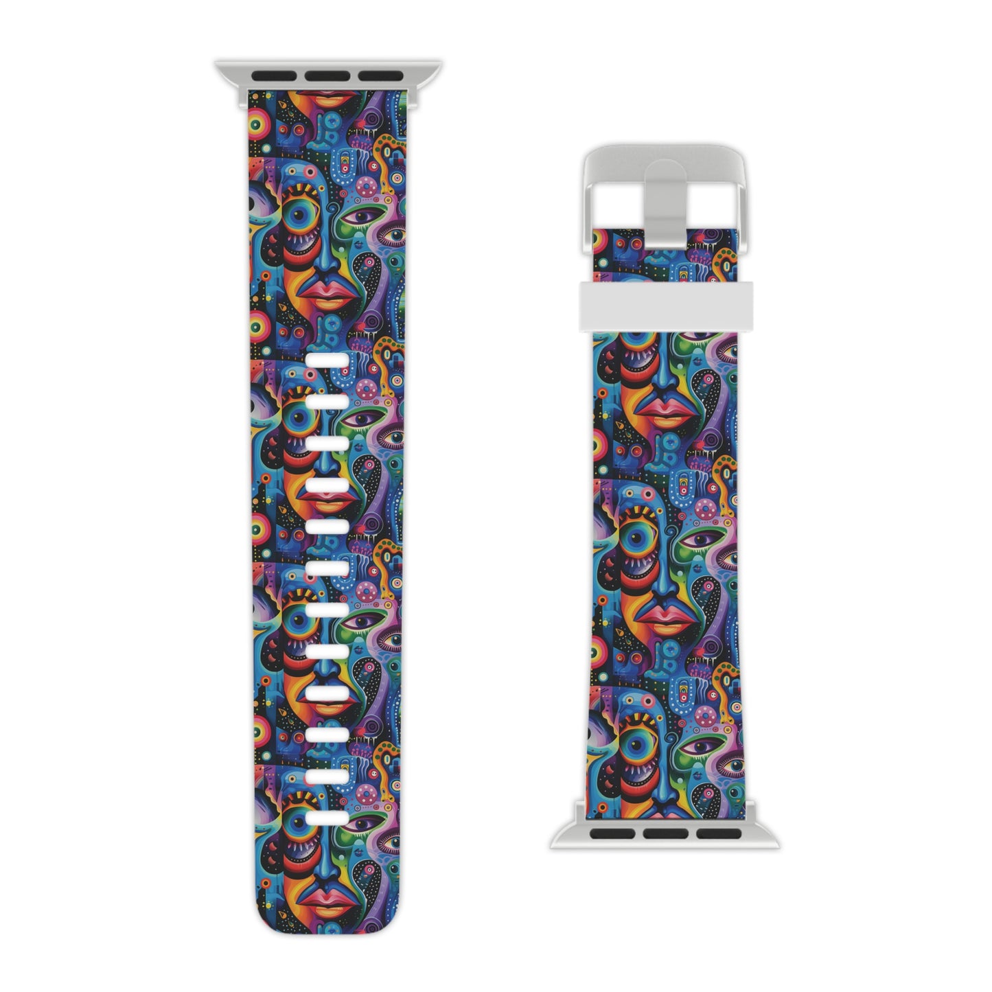 Psychedelic Visions Colorful Artistic Watch Band for Apple Watch - Vibrant Design for Style Enthusiasts
