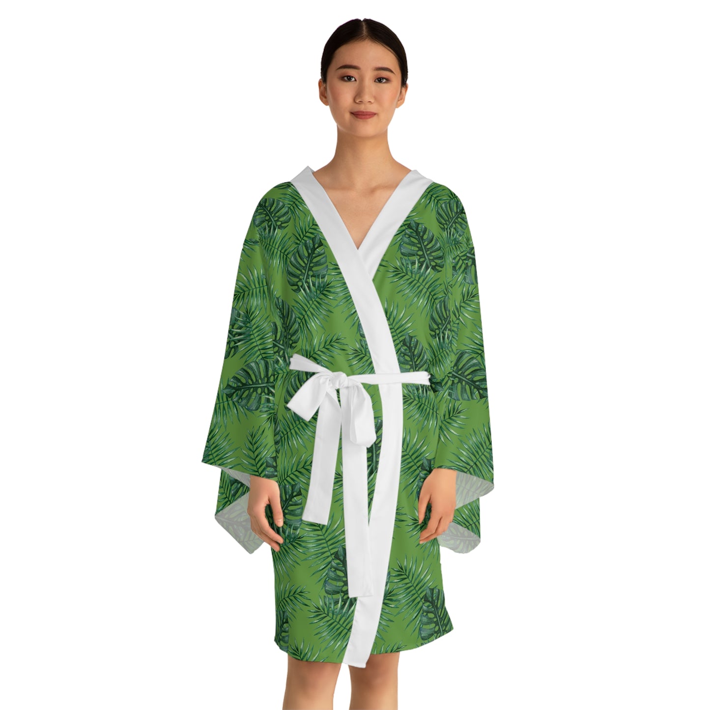 Green Tropical Bliss Serenity Kimono Robe (AOP)