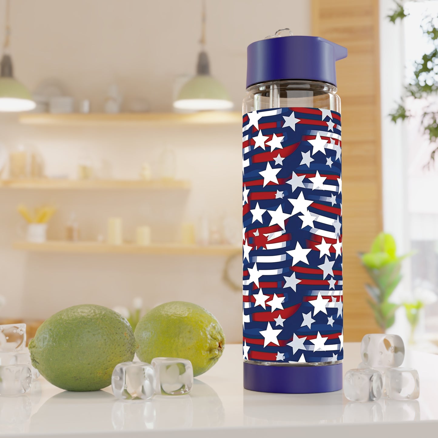 Patriotic Waves Infuser Water Bottle