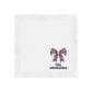Personalized Patriotic Napkins — Red White & Blue Bow with 'Name or Message'