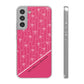 Personalized Pink Bow Coquette Slim Flexi iPhone and Samsung Cases — Custom Name or Affirmation