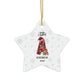 Personalized Initial Candy Cane ''A'' Ceramic Ornament- 4 shapes