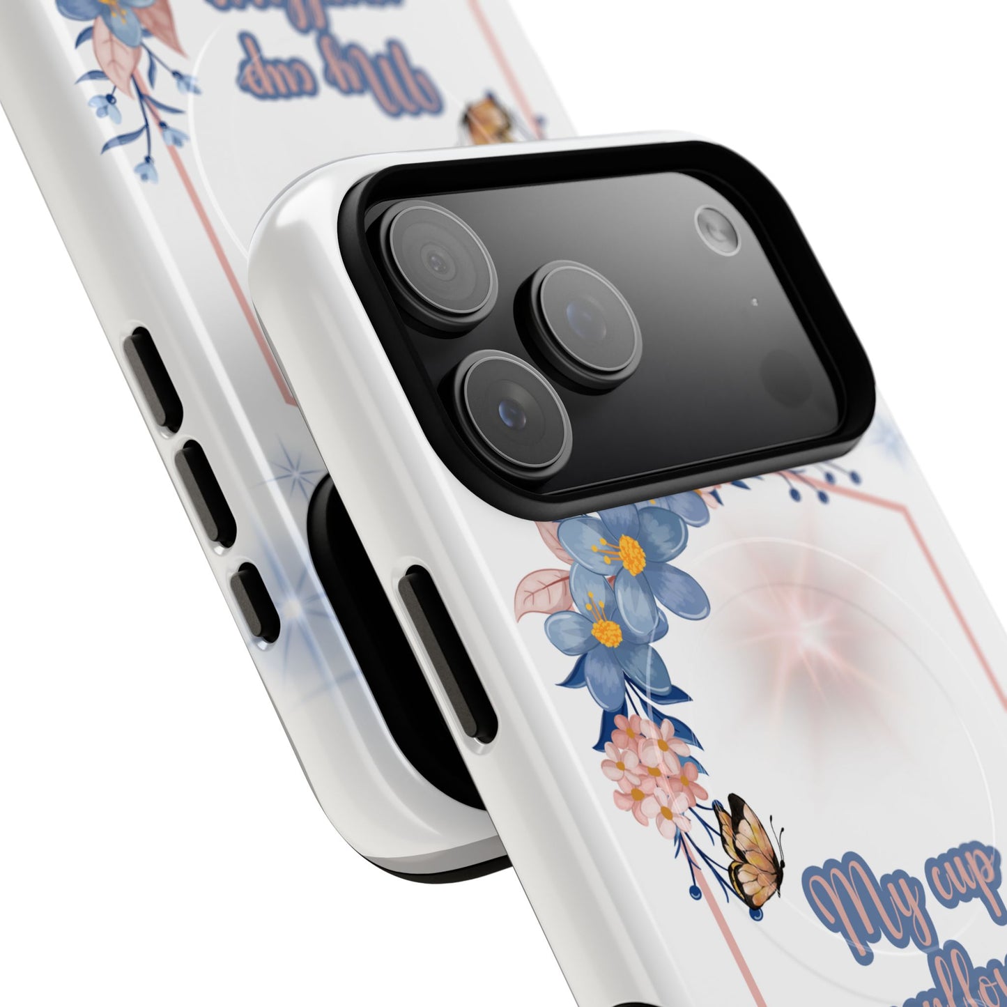 My Cup Overflows Psalm 23:5 | Inspirational Gift, Tough iPhone Magnetic Case | Scripture, Bible Verse, MagSafe® iPhone® Tough Case, iPhone 14, iPhone 15, iPhone 16, Pro, Pro Max, Plus