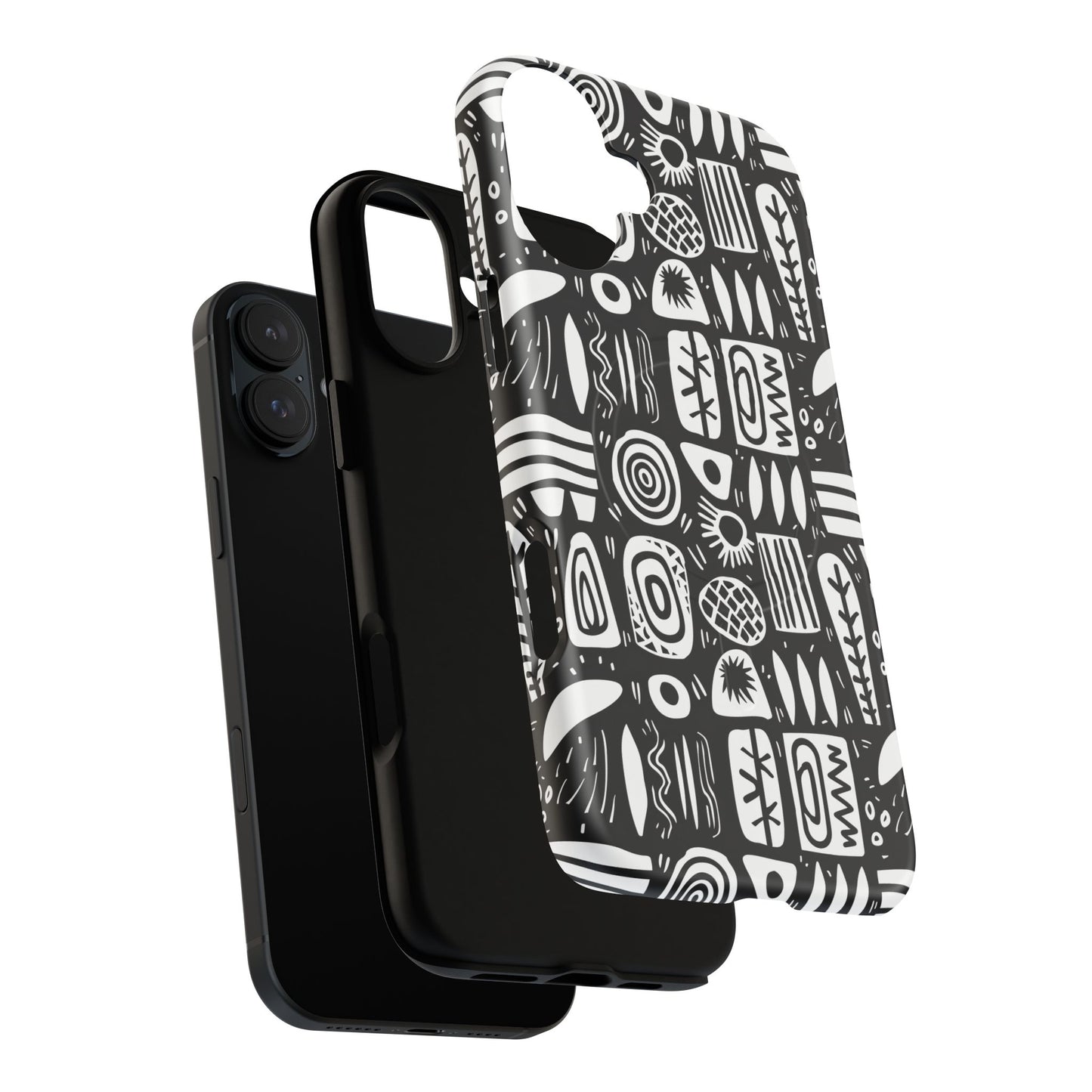 Modern Abstract Geometric Tough Magnetic Phone Case, Durable Phone Accessory, Gift for Him or Her, Artistic Design, Modern Decor