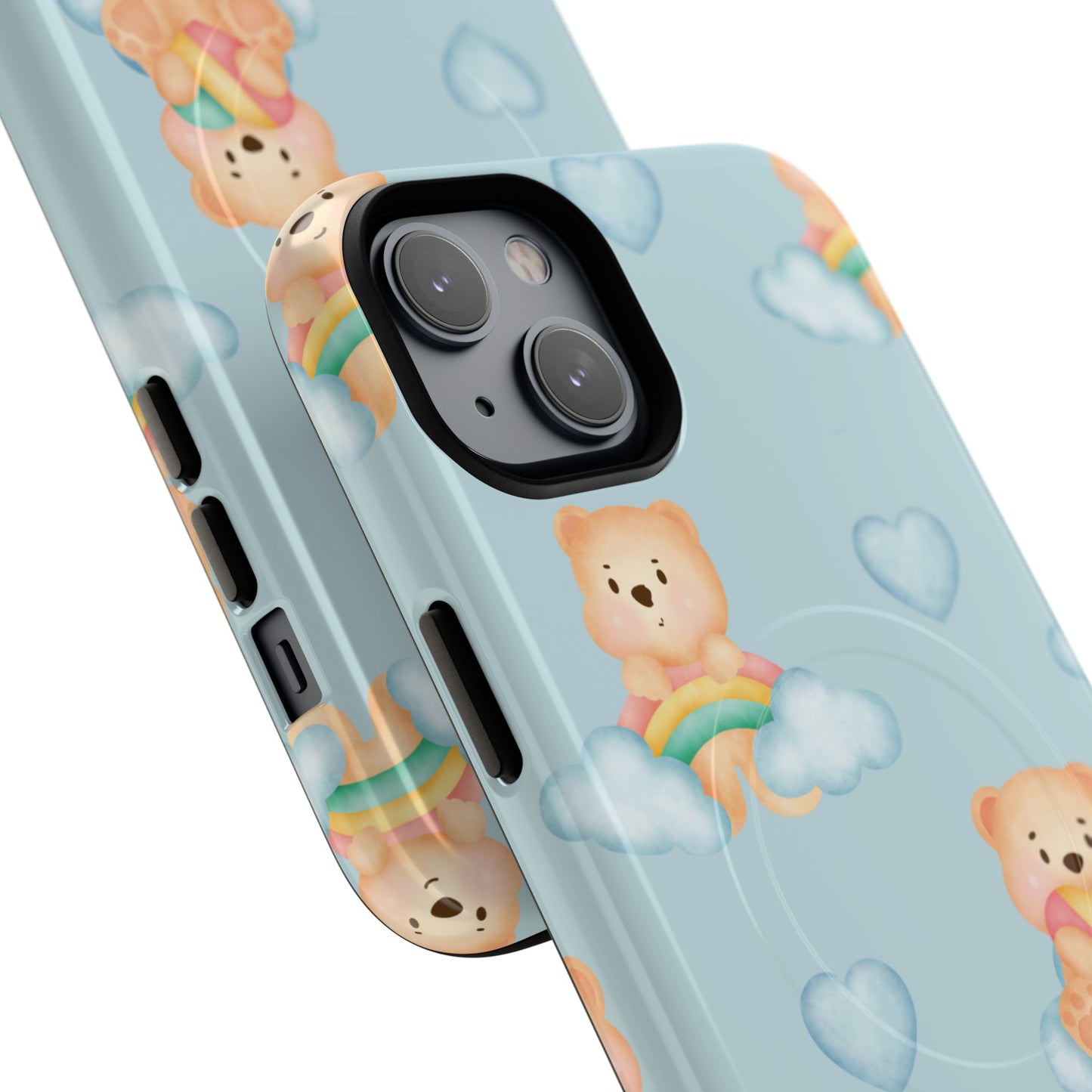 Cute Bear Magnetic iPhone Case, Kid-Friendly iPhone Cover, Stylish Cell Accessory, Gift for Kids, Durable Design for Any Occasion