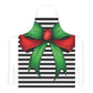 Striped Green Bow Chef's Apron