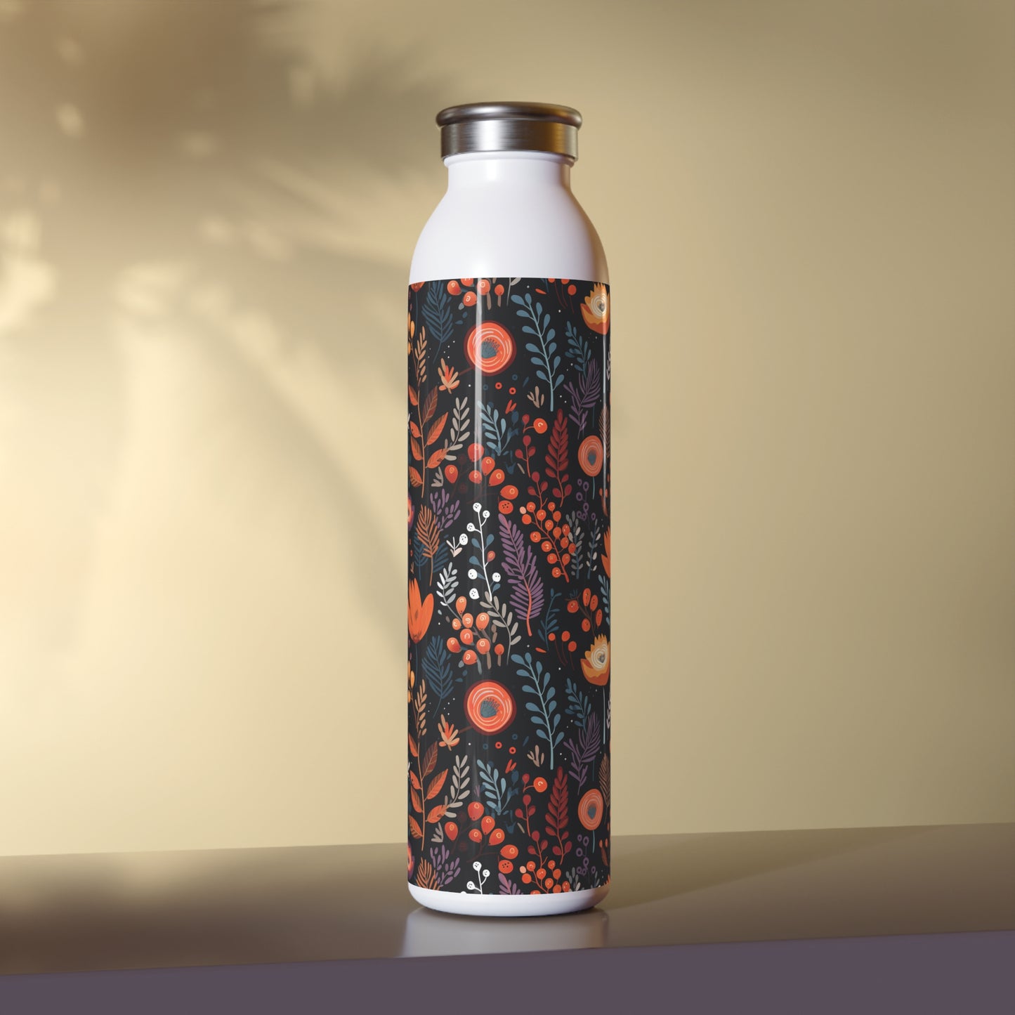 Autumn Bloom Slim Water Bottle