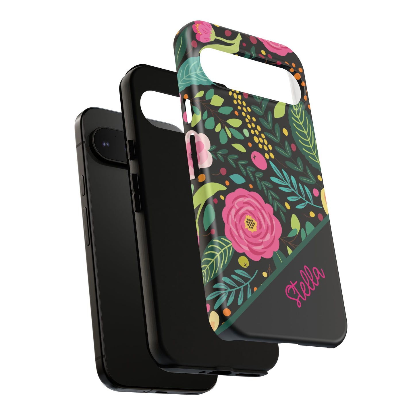 Personalized Floral Fantasy Samsung and Google Pixal Phone Case – Personalized Tough Cases with Colorful Garden Design