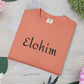 Embroidery 'ELOHIM, GENESIS 1:1' - Faith-Based Unisex Garment-Dyed Comfort Colors T-shirt, Faith Gift Tee, Religious Tee, Embroidery Tee.