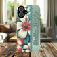 Personalized Tropical Floral Phone Case – Stylish Tough Magnetic Cases for iPhone, Customizable with Names, Perfect Gift for Nature Lovers