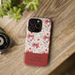 Personalized Rosette Coquette Phone Case - Custom Name/Message 'I Am Stronger Than The Storm' Floral Bow Protective Case