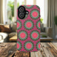 Floral KaleidoBloom iPhone Case, Tough Magnetic Cases, Floral iPhone Cover, Stylish Tech Accessory, Durable Design, Vibrant Gift Idea