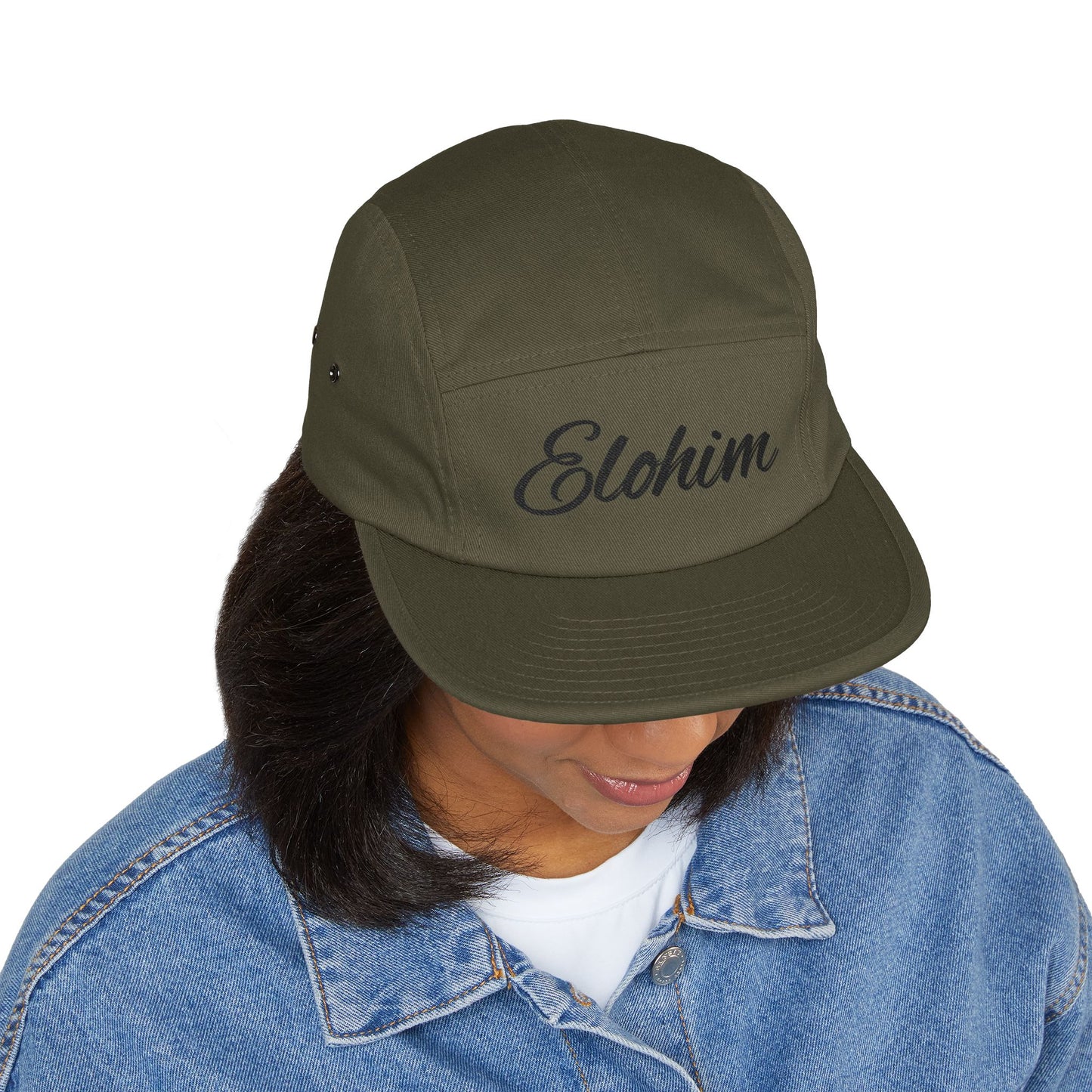 Embroidered 'ELOHIM, GENESIS 1:1'  5 Panel Cap, Trendy Hat, Outdoor Gear, Streetwear Accessory, Unique Gift, Fashion Statement