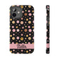 Personalized Gold & Pink Confetti Tough Phone Case — Glitter Dot Protective Phone Cover