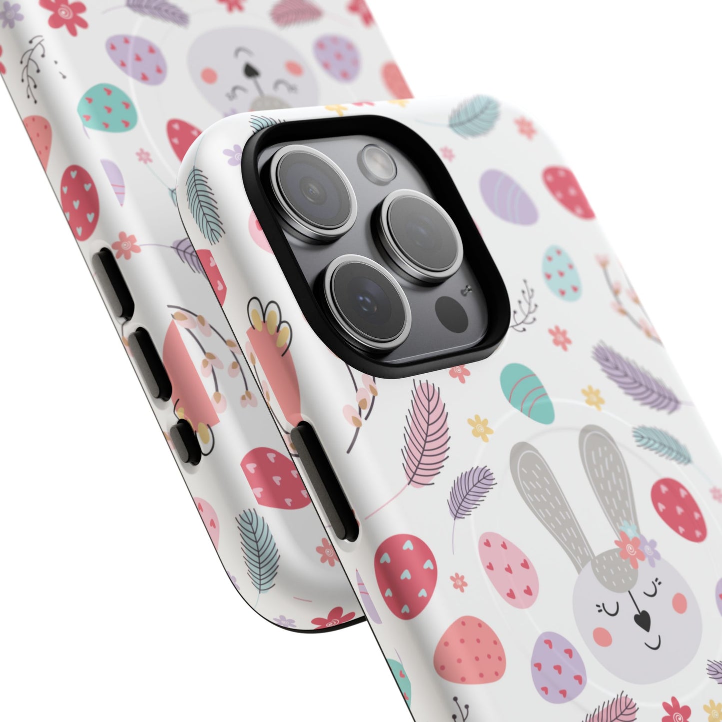 Cute Easter Bunny iPhone Case, Tough Magnetic Phone Cover, Spring Gift, Durable iPhone Accessory, Adorable Easter Decor