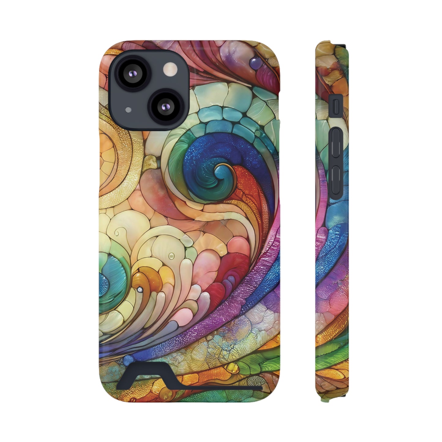 Spiral Spectrum iPhone and Samsung Case Card Holder