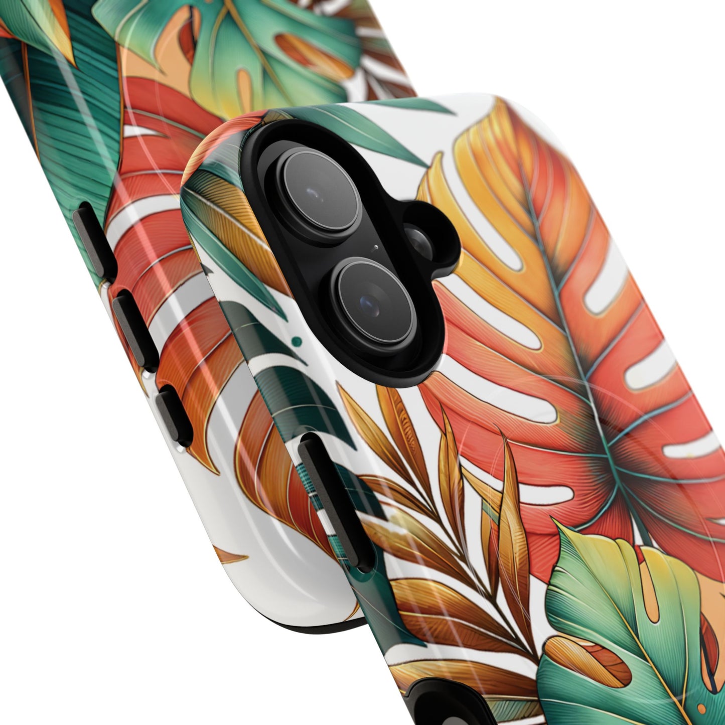 Tropical Monstera Leaf Phone Case - Stylish Tough Magnetic Cases, Floral Protection, Summer Vibe, Gift for Nature Lovers, Trendy Mobile Accessories