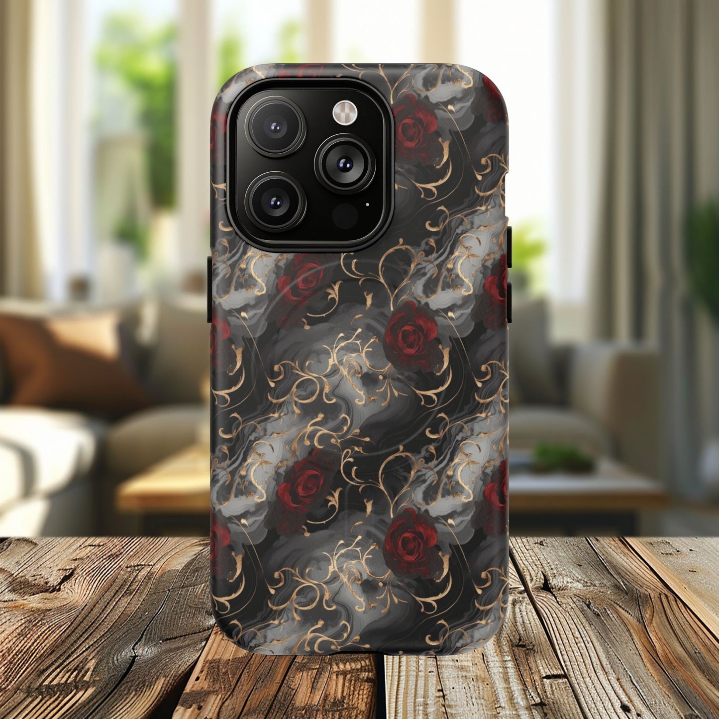 Elegant Floral Tough iPhone Magnetic Cases, iPhone Protection, Unique iPhone Covers, Stylish Mobile Accessories, Gift for Her