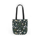 Daisy Delight Floral Canvas Tote Bag with 5-Color Straps | Eco-Friendly Shopping Bag