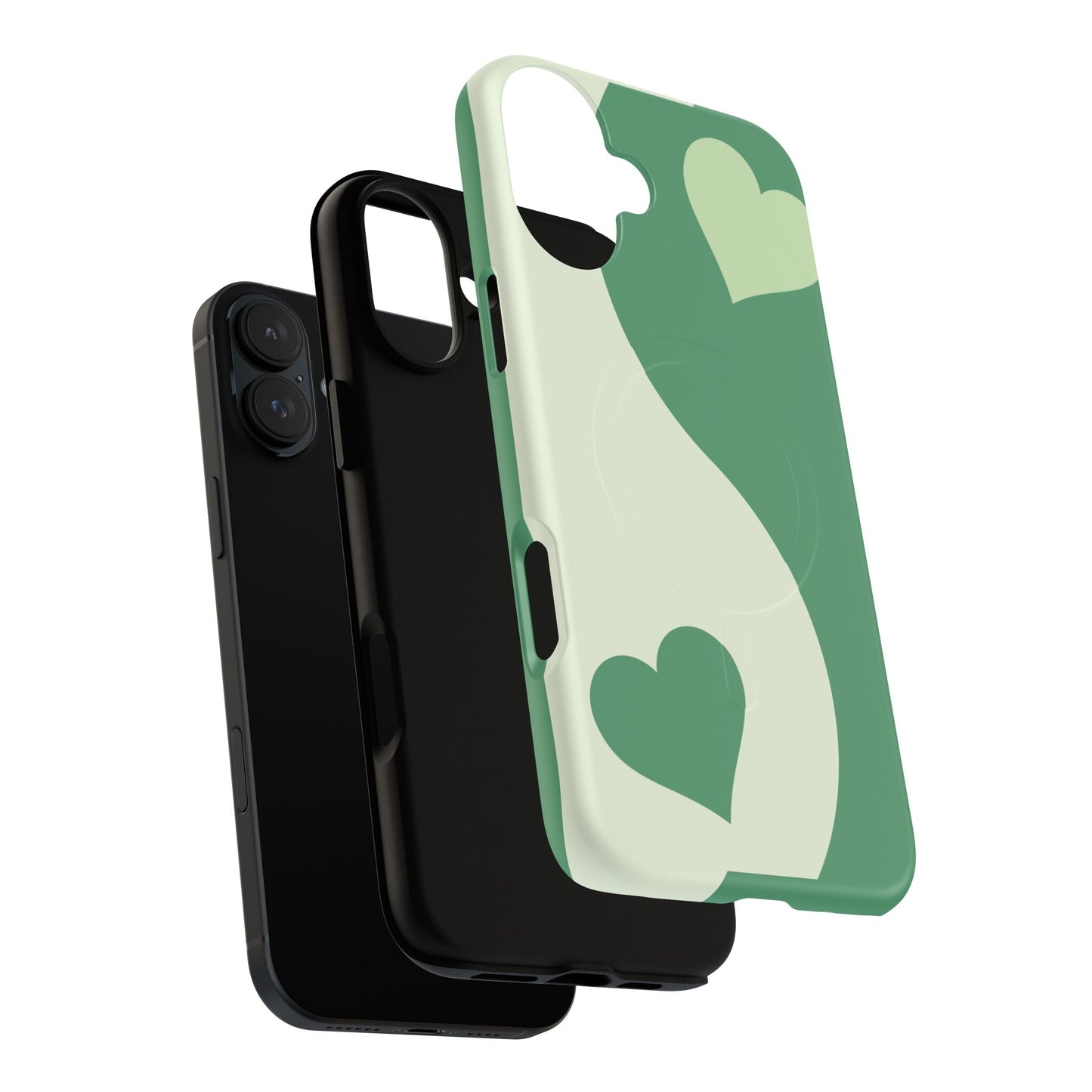 Tough Magnetic iPhone Case with Heart Design, Perfect for Gifts, Valentine's Day, Everyday Use, Stylish Protection, IPhone Cover
