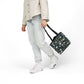Daisy Delight Floral Canvas Tote Bag with 5-Color Straps | Eco-Friendly Shopping Bag