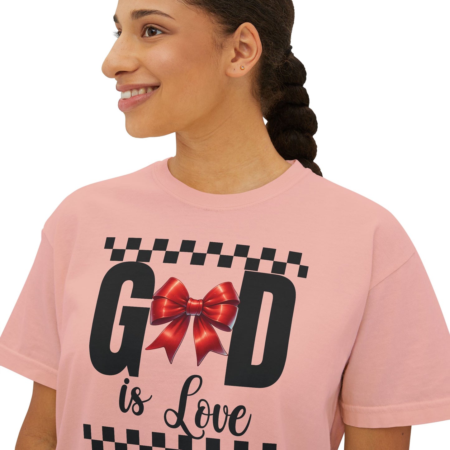 GOD is LOVE Women's Comfort Colors Boxy Tee