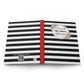 Motivational Hardcover Journal, Elegant Striped Notebook, Goal Setting Planner, Self-Improvement Diary, Gift for Women