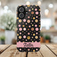 Personalized Gold & Pink Confetti Tough Phone Case — Glitter Dot Protective Phone Cover