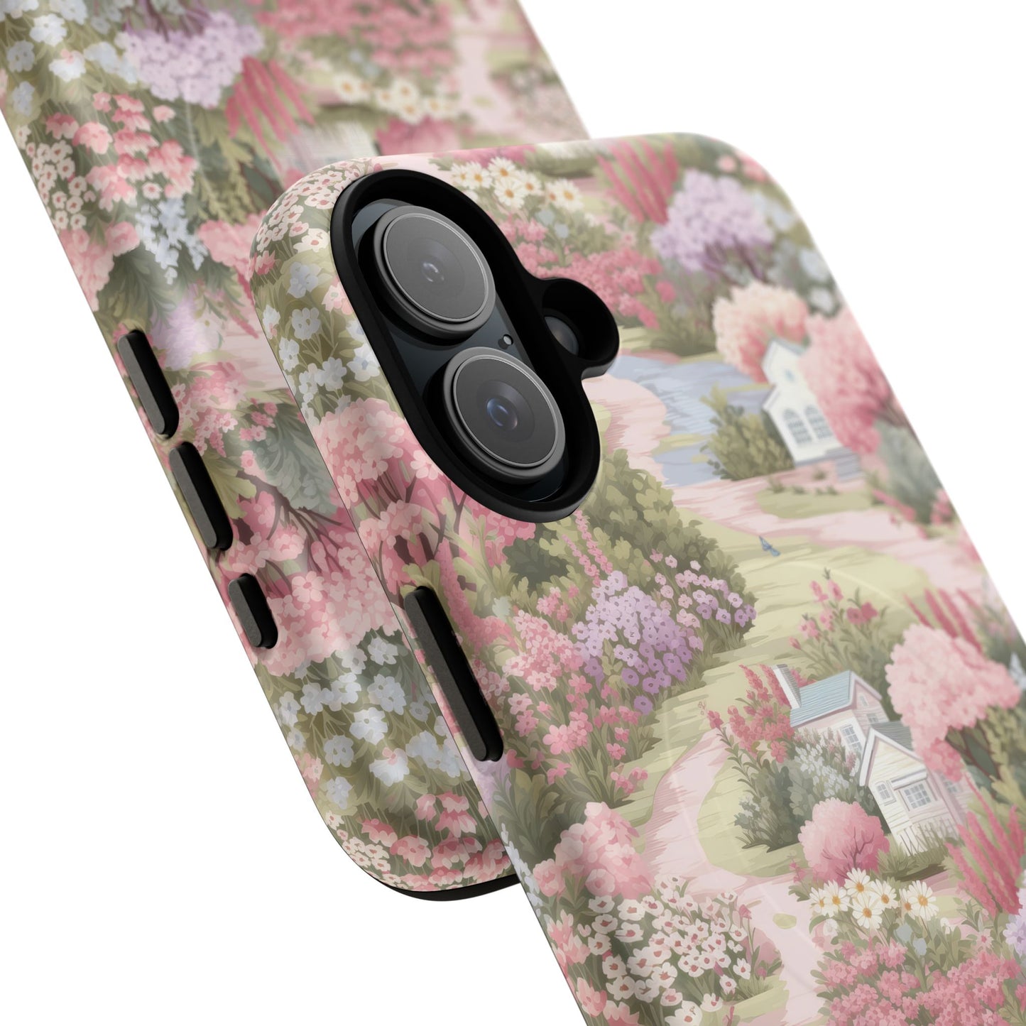 Whispers of Spring Lane Tough iPhone Magnetic Case, Floral iPhone Protection, Gift for Nature Lovers, Spring Accents, Durable Design, Customizable iPhone Cases