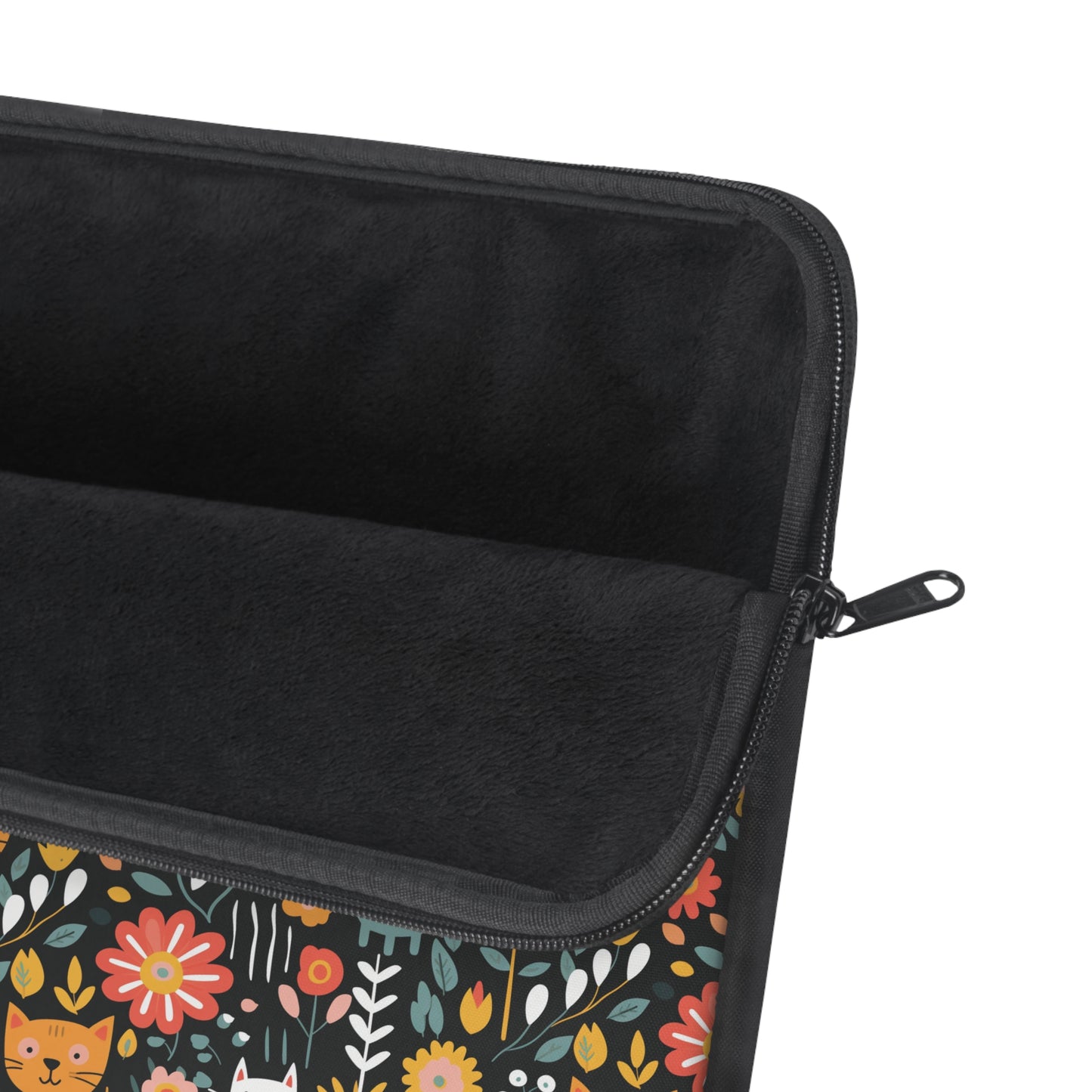 Whimsical Feline Garden Laptop Sleeve