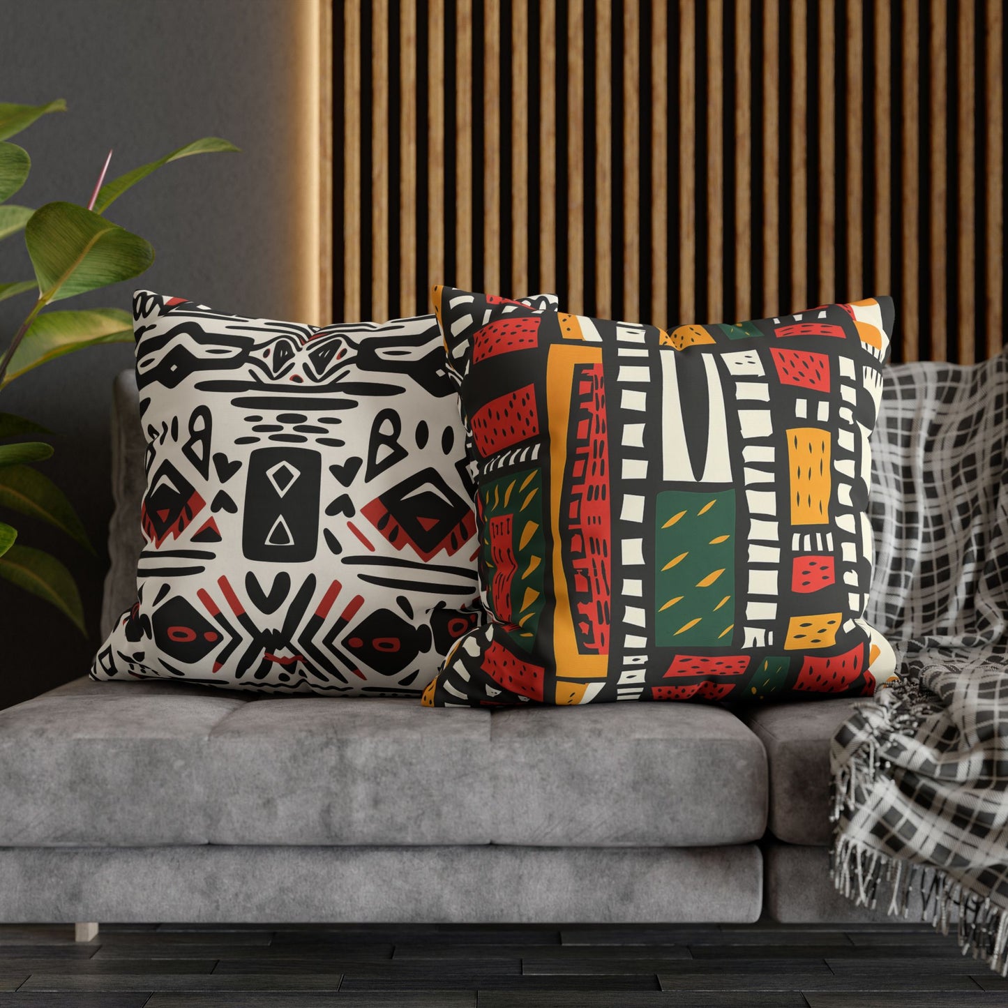 Tribal Harmony Square Poly Canvas Pillowcase