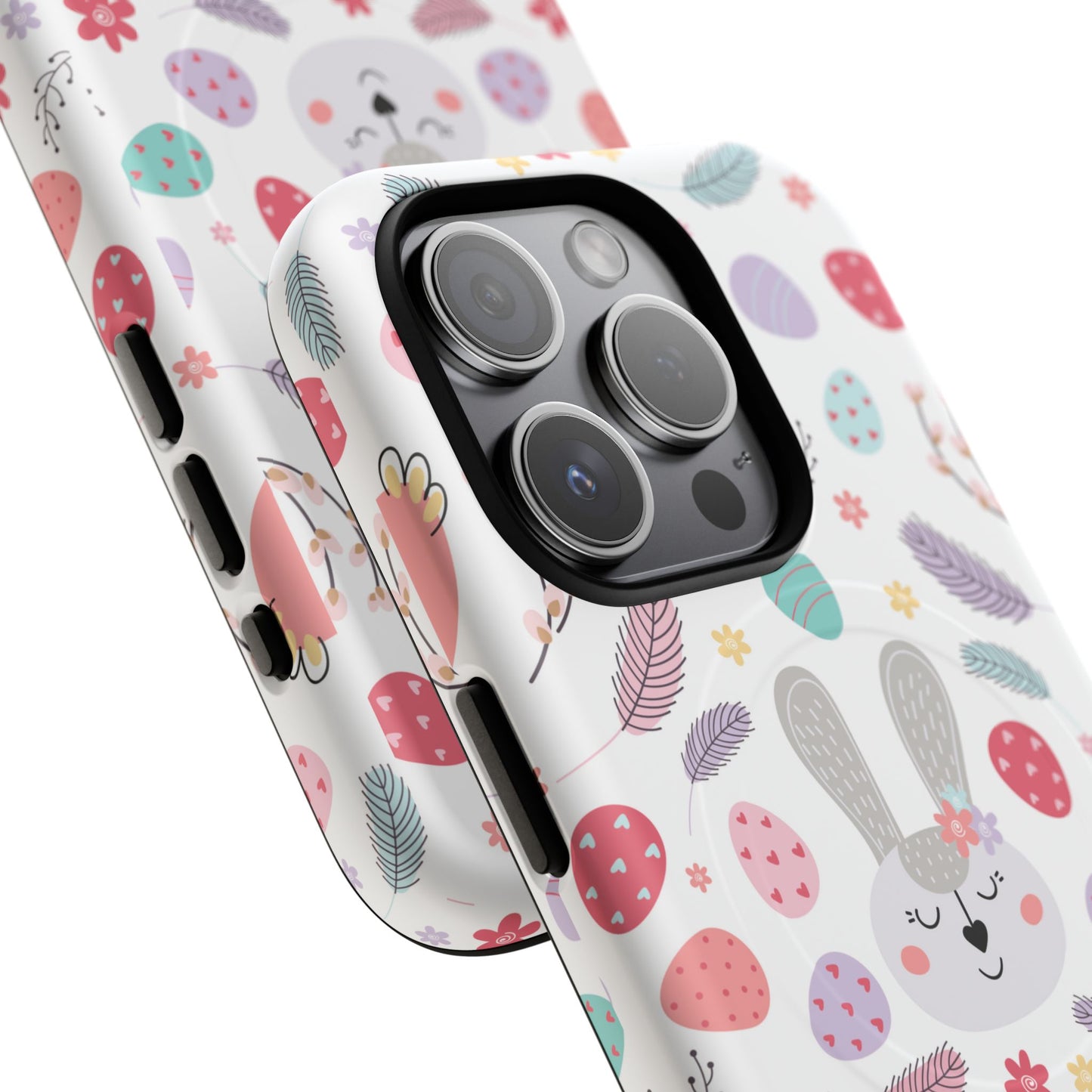 Cute Easter Bunny iPhone Case, Tough Magnetic Phone Cover, Spring Gift, Durable iPhone Accessory, Adorable Easter Decor