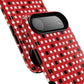 Crimson Gridlock Tough iPhone Magnetic Cases, Durable iPhone Accessories, Gift for Tech Lovers, Modern Design
