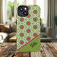Personalized Meadow Mandala Bloom Vibrant Flower  — Green & Pink Geometric Daisy Design